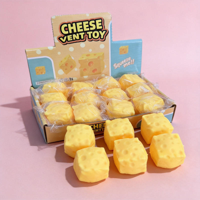 Squishy Cheese Squeezable Stress-Relief Toy