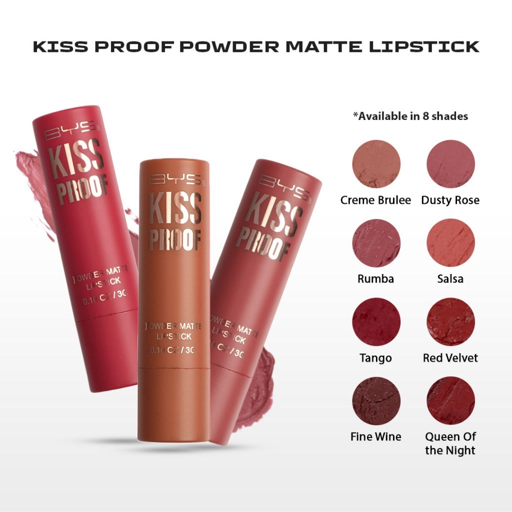 BYS Kiss Proof Powder Matte Lipstick