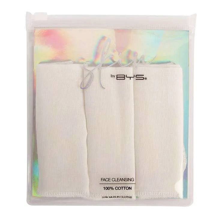Skin By BYS Face Cleansing Muslin Cloths (3-Pk)