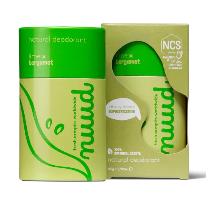 Nuud The Stick Natural Deodorant Stick, Lime x Bergamot (45g)