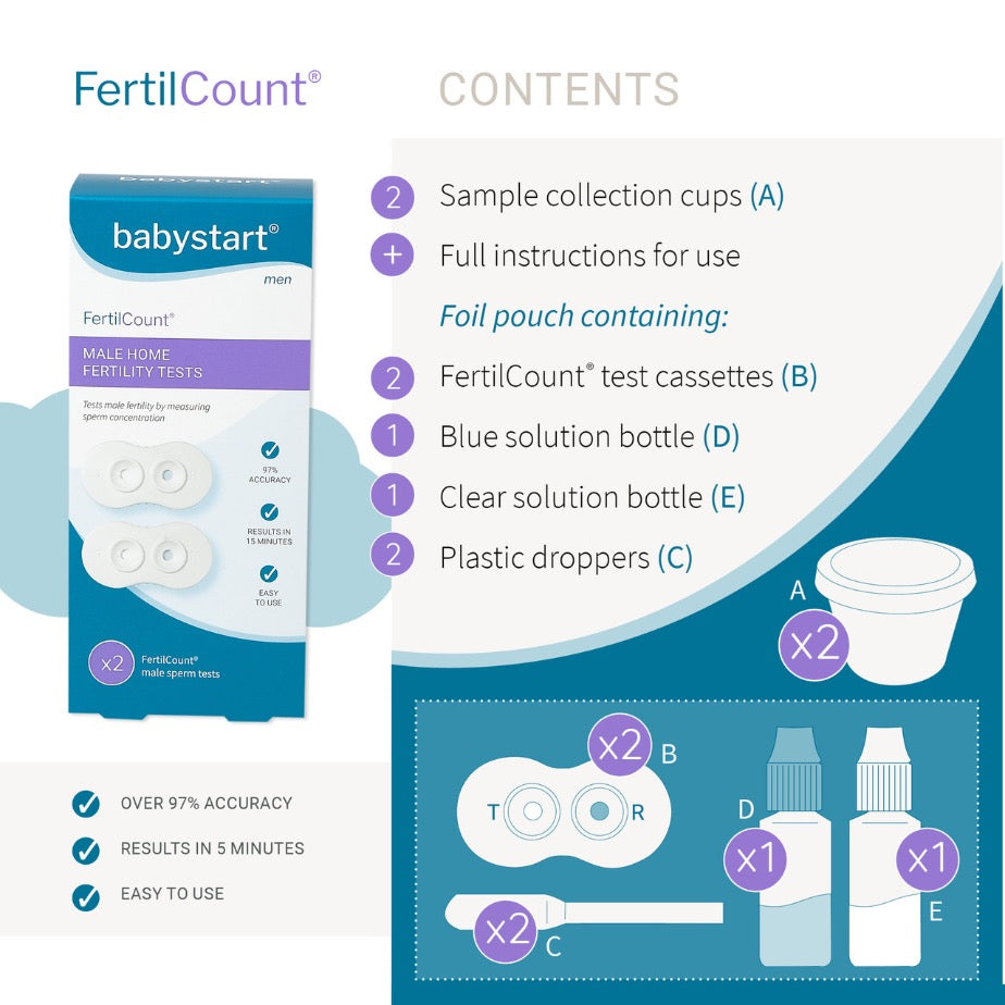 BabyStart FertilCount Male Home Fertility Tests (x2 Tests)