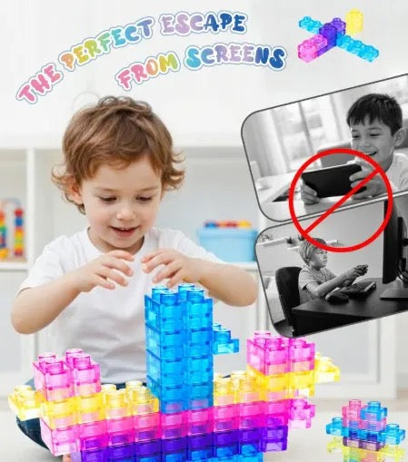 Jelly Building Blocks: Sensory Building Soft Toy Blocks (40-Pieces)