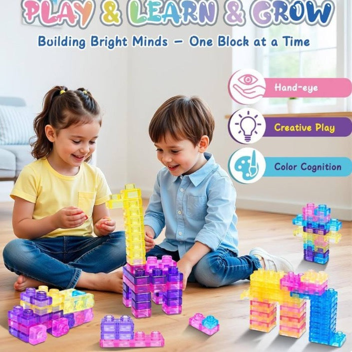 Jelly Building Blocks: Sensory Building Soft Toy Blocks (40-Pieces)