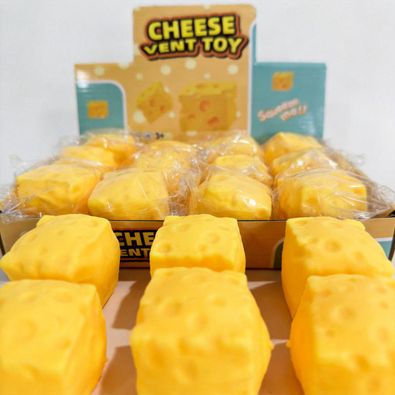 Squishy Cheese Squeezable Stress-Relief Toy