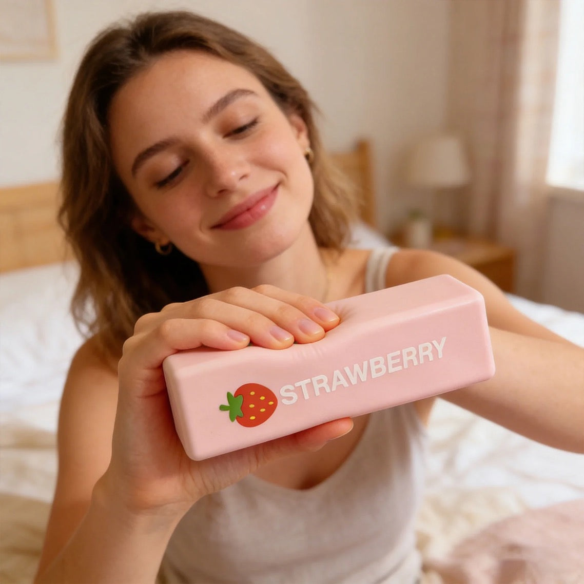 Strawberry Milk Stick Slow Rising Squishy Fidget Toy