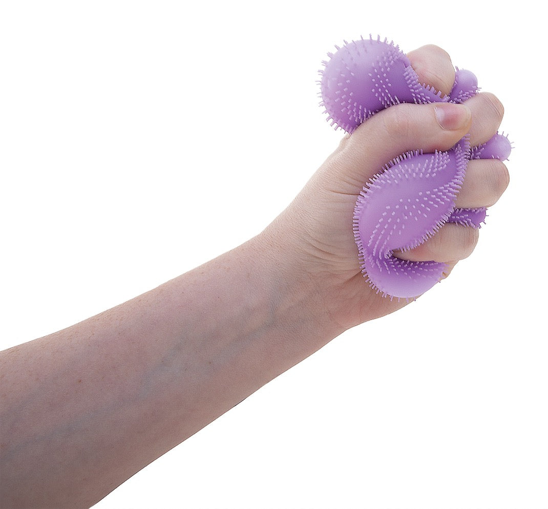 Fuzz Ball Flowers Smiley Squishy Toy