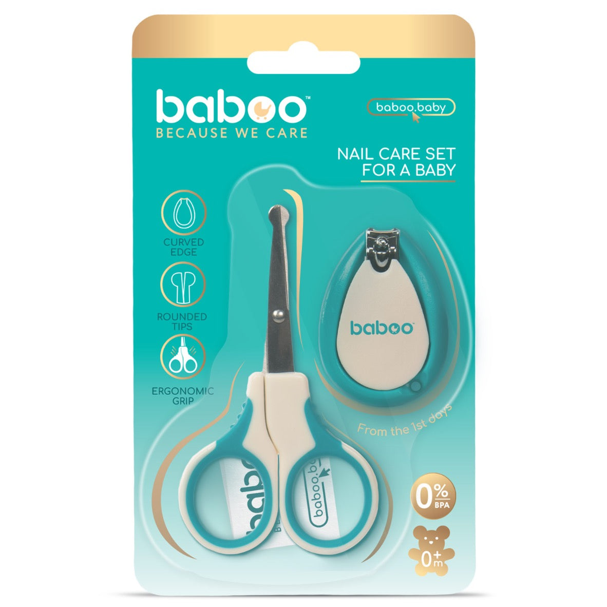 Baboo Baby Nail Care Set: Scissors & Nail Clipper