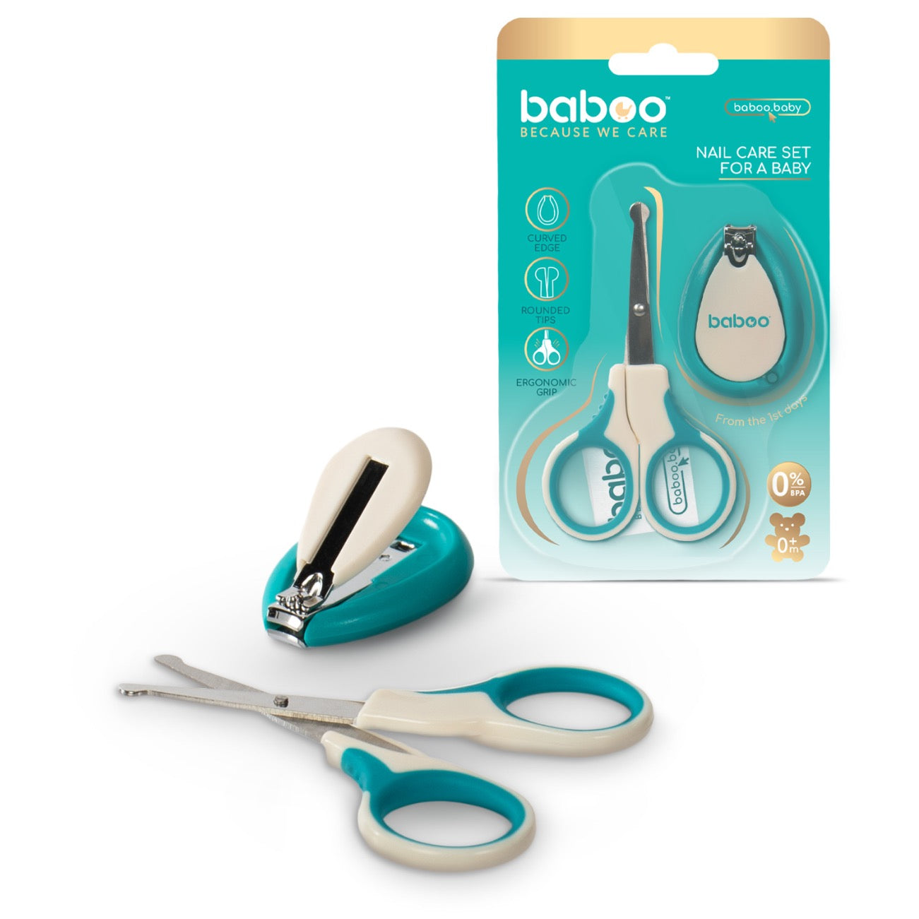 Baboo Baby Nail Care Set: Scissors & Nail Clipper