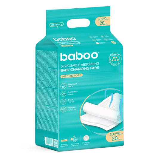 Baboo AirComfort Baby Changing Pads – 60x90cm (20 pcs)
