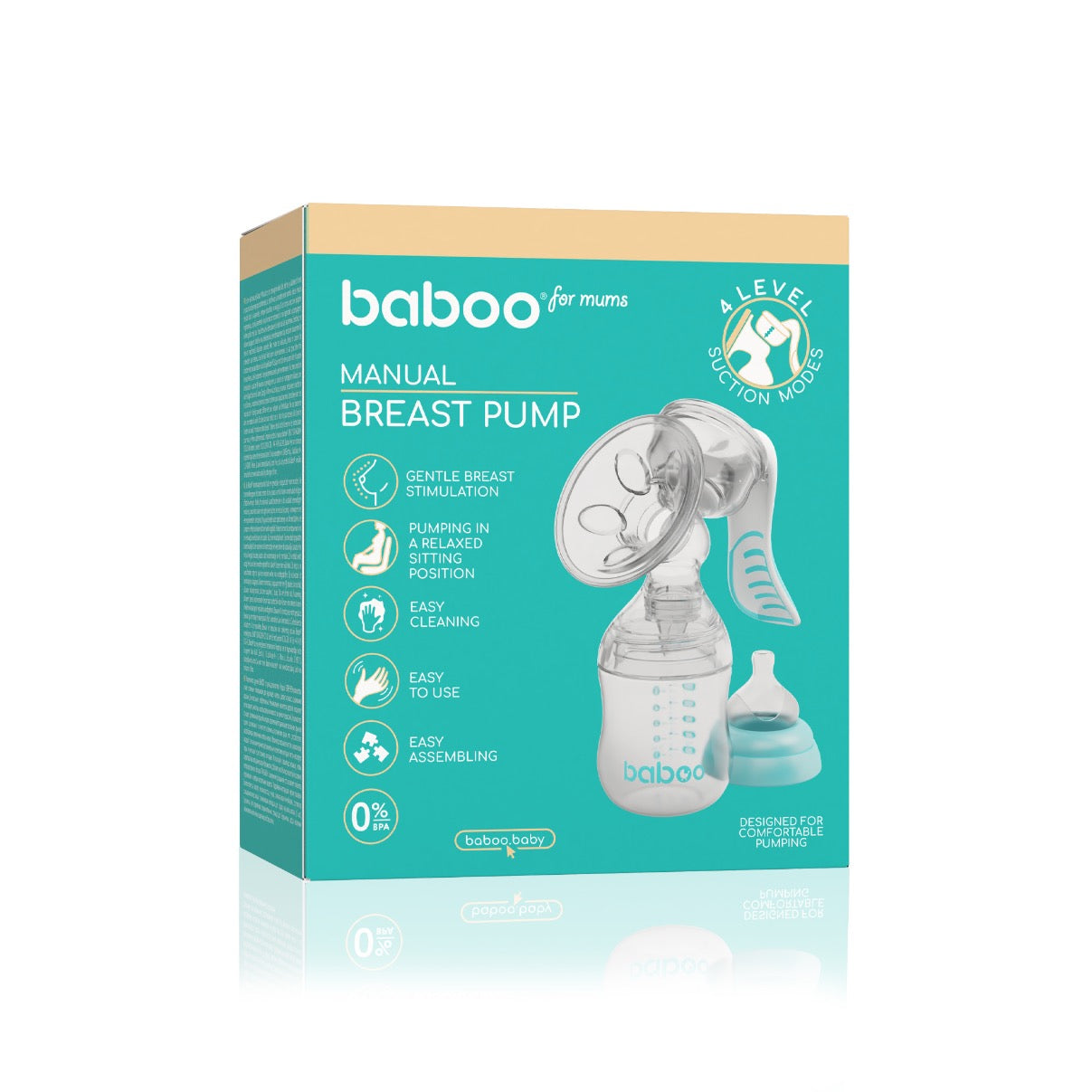 Baboo Manual Breast Pump with 4-Level Suction Strength
