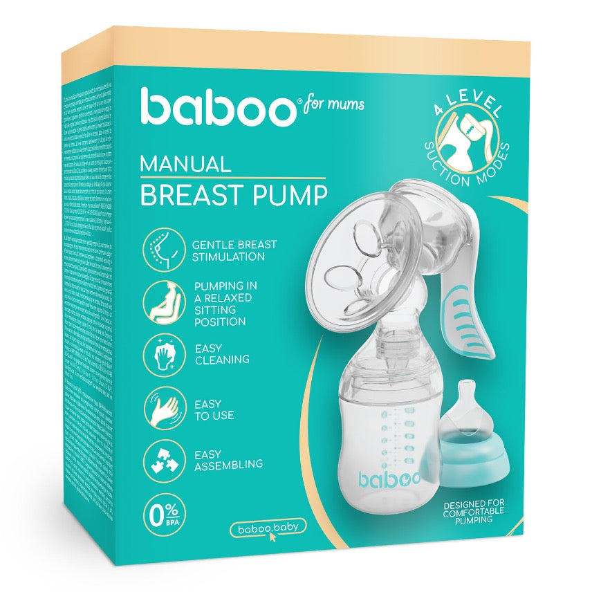 Baboo Manual Breast Pump with 4-Level Suction Strength