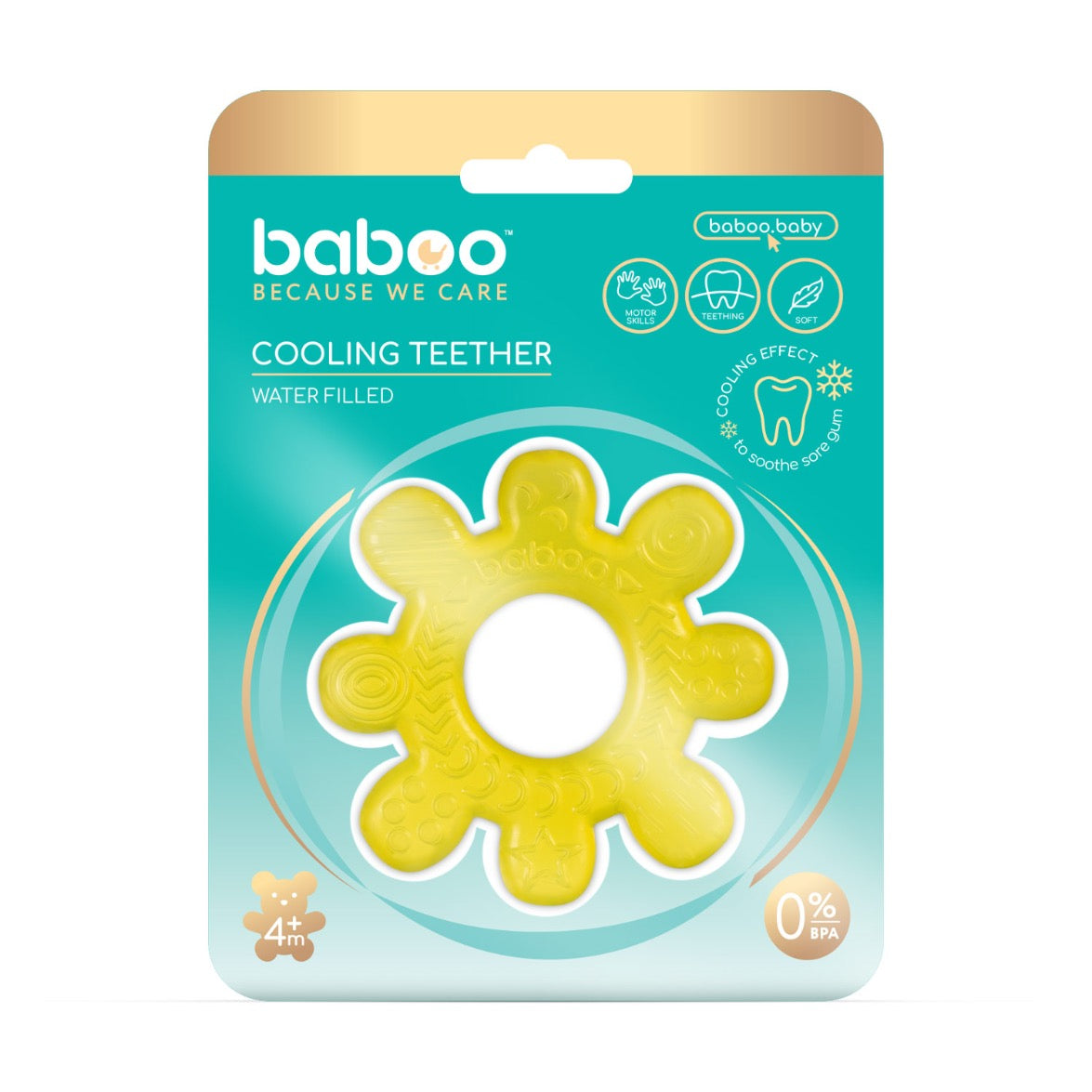 Baboo Water-Filled Cooling Teether, Yellow