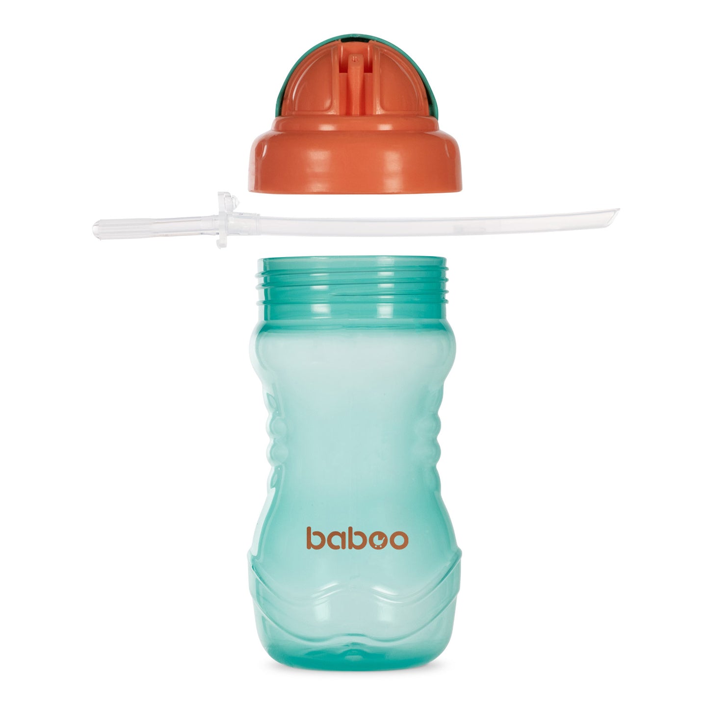 Baboo Cup with Flip Silicone Straw – 9m+, Green (360ml)