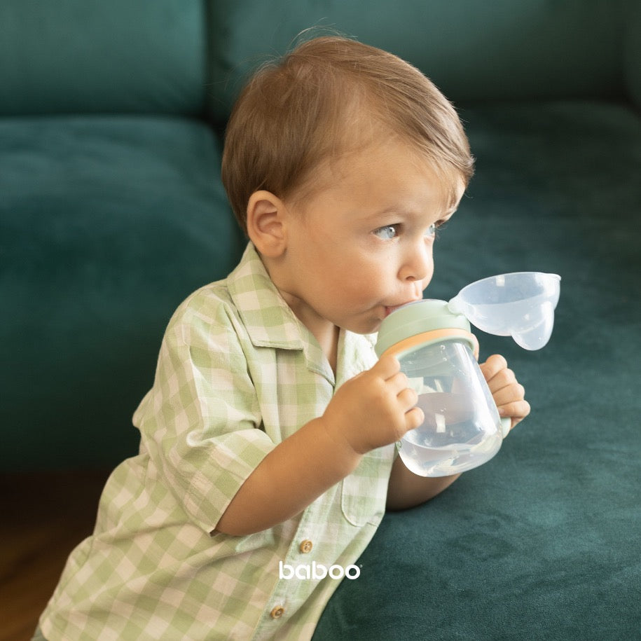 Baboo Cup with Silicone Spout – 6m+, Peachy Keen (260ml)
