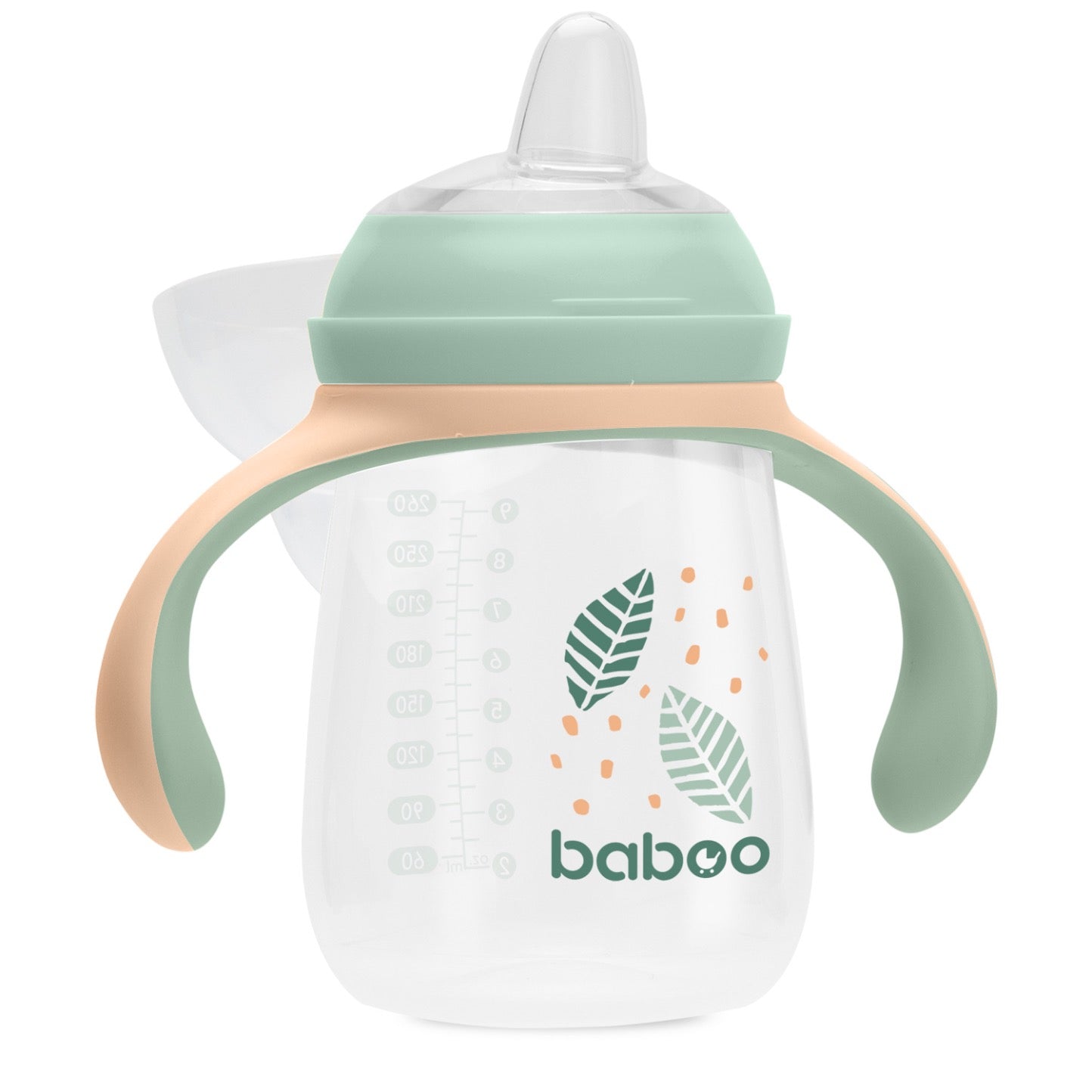 Baboo Cup with Silicone Spout – 6m+, Peachy Keen (260ml)