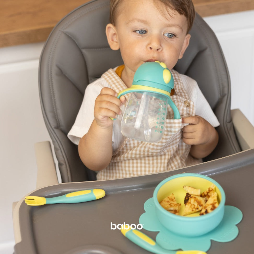 Baboo Cup with Silicone Straw – 9m+, Lagoon Fiesta (260ml)