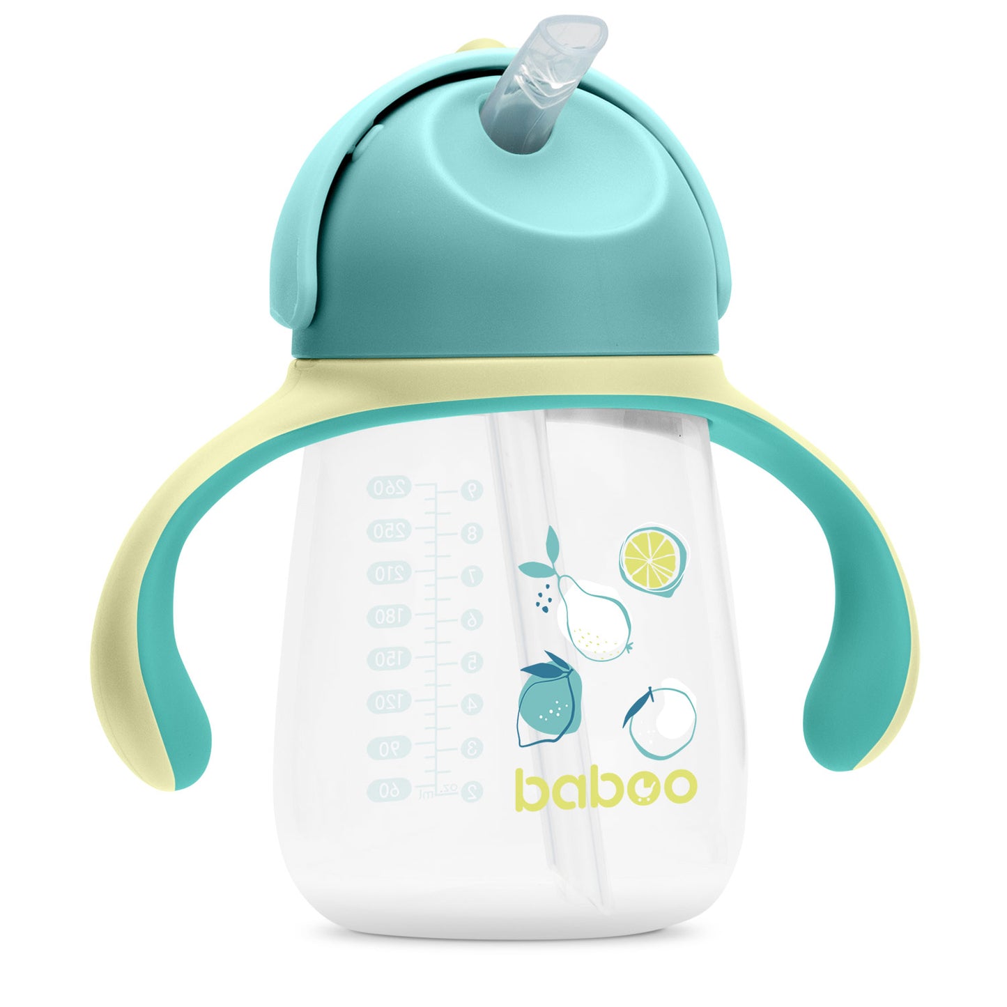 Baboo Cup with Silicone Straw – 9m+, Lagoon Fiesta (260ml)