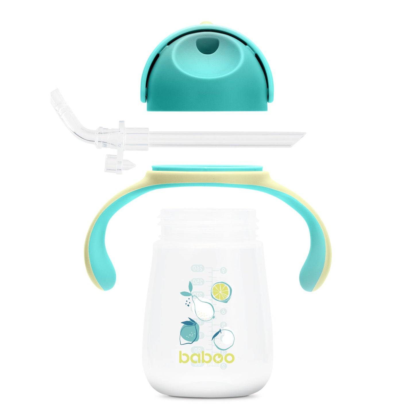 Baboo Cup with Silicone Straw – 9m+, Lagoon Fiesta (260ml)