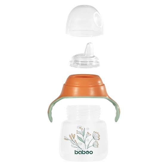 Baboo Cup with Silicone Spout – 6m+, Peachy Keen (150ml)
