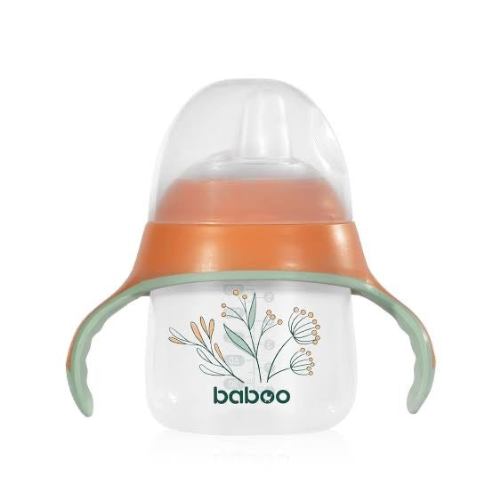 Baboo Cup with Silicone Spout – 6m+, Peachy Keen (150ml)
