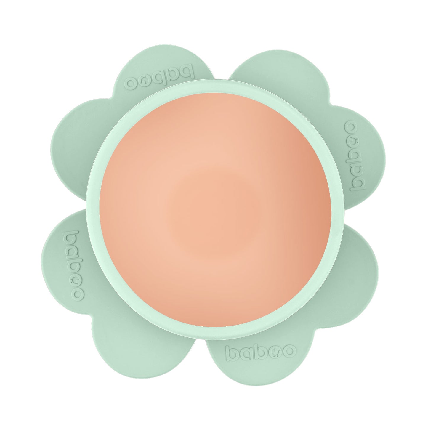 Baboo Silicone Bowl with Suction Base, Peachy Keen