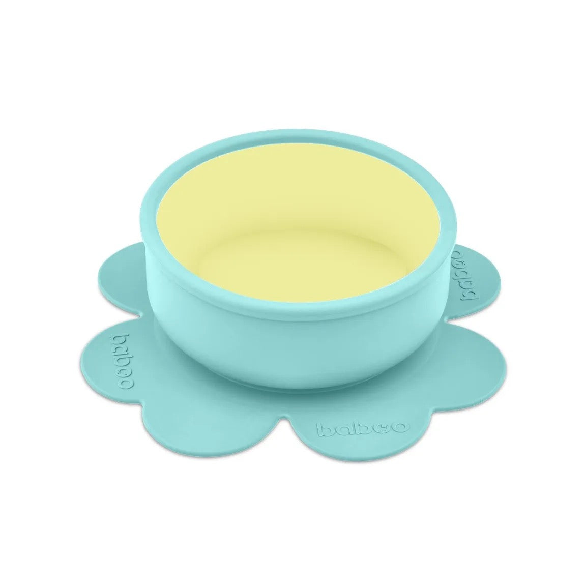 Baboo Silicone Bowl with Suction Base, Lagoon Fiesta