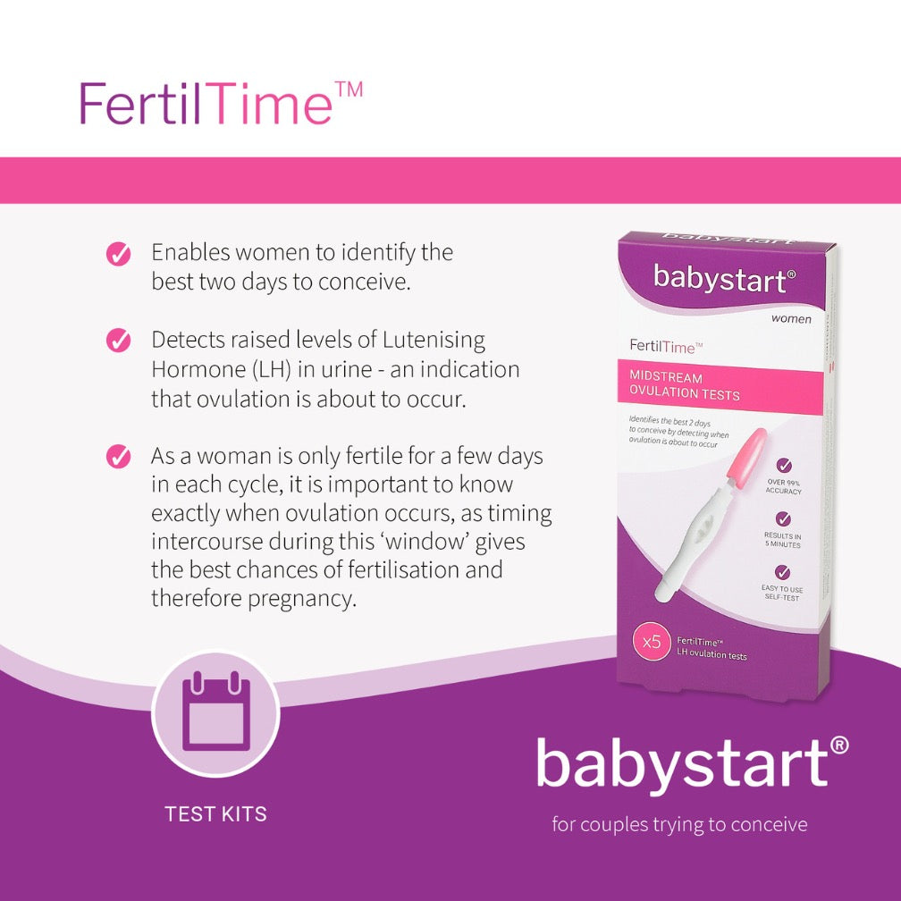 BabyStart FertilTime Ovulation Tests (x5 Tests)