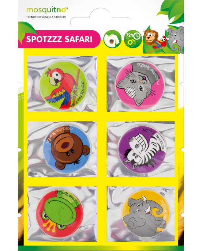 MosquitNo Insect Repellent SpotZzz Stickers Safari (6 stickers)