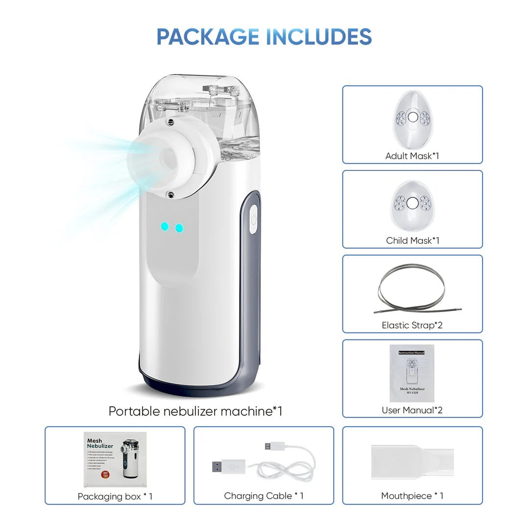 MY-132 Compact Portable Nebulizer with Rechargeable Lithium Battery