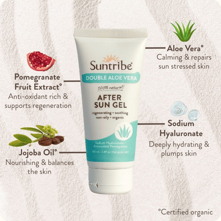 Suntribe Organic After Sun Gel Double Aloe Vera (100ml)