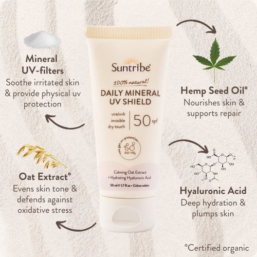 Suntribe Organic Mineral UV Shield SPF 50 (50ml)