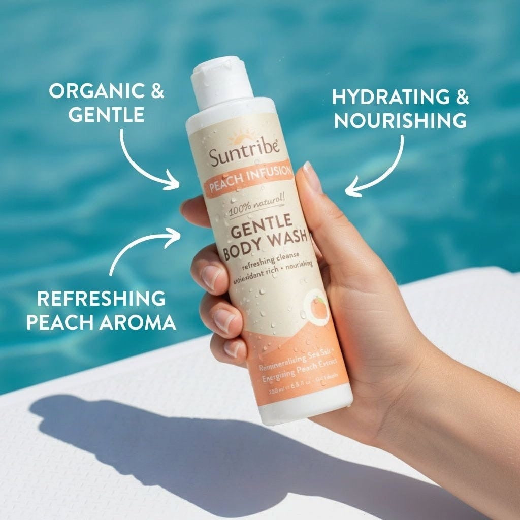 Suntribe Natural Gentle Body Wash Peach Infusion (200ml)