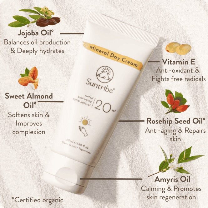 Suntribe Organic Mineral Day Cream SPF 20 (50ml)