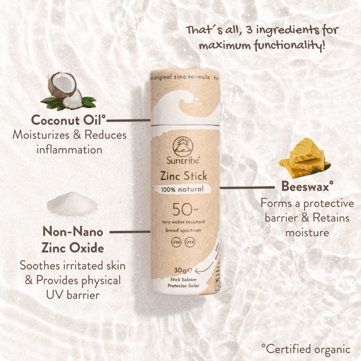 Suntribe Organic Mineral Zinc Sun Stick SPF 50 (30g)