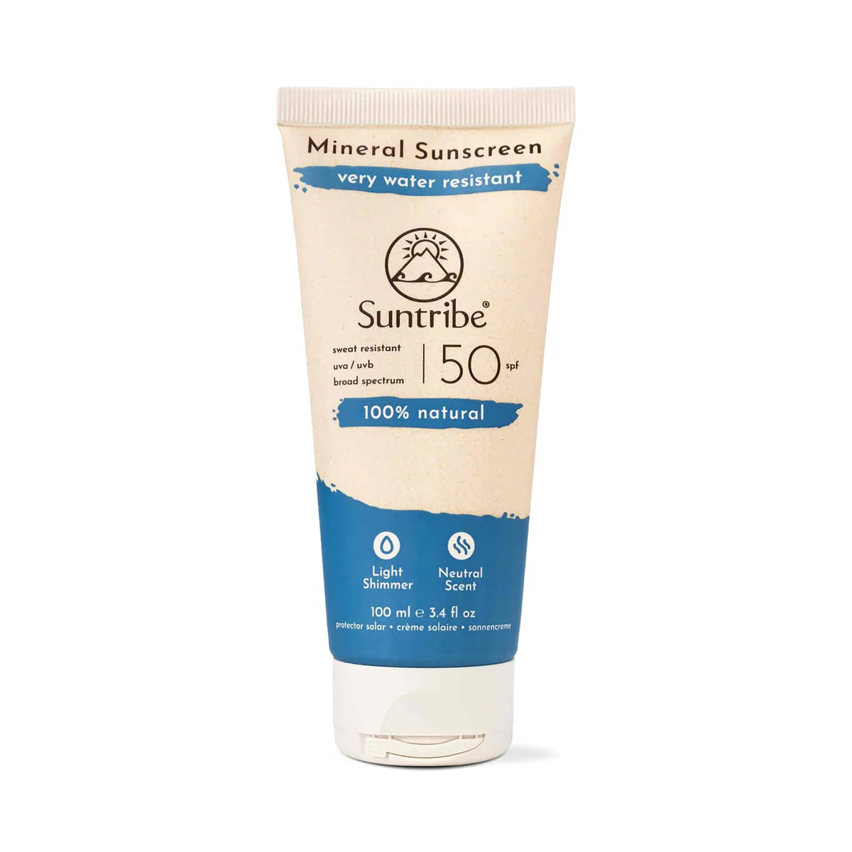 Suntribe Active Organic Mineral Sunscreen SPF 50 (100ml)