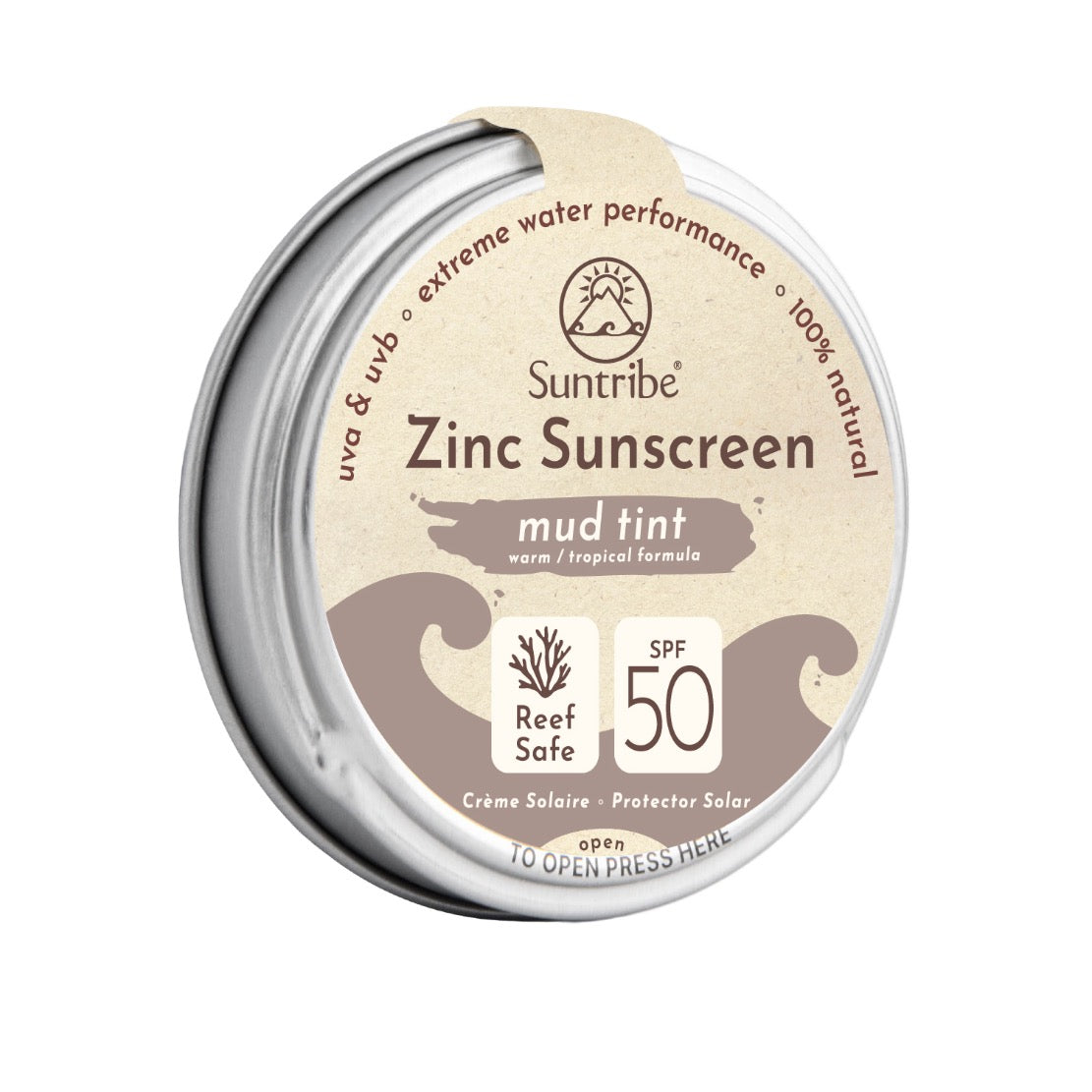 Suntribe Organic Mineral Face & Sport Zinc Sunscreen SPF 50 (45g)