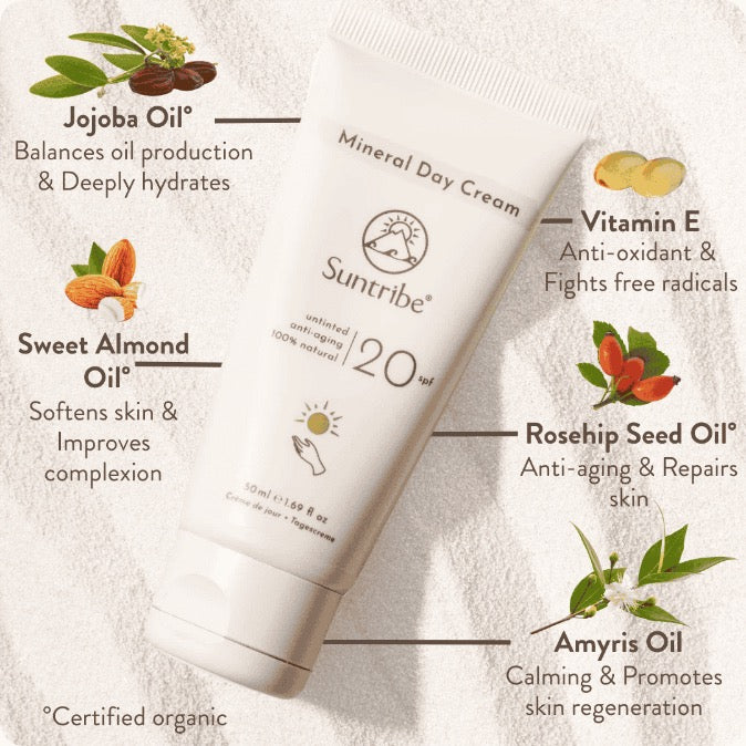 Suntribe Organic Mineral Day Cream SPF 20 (50ml)