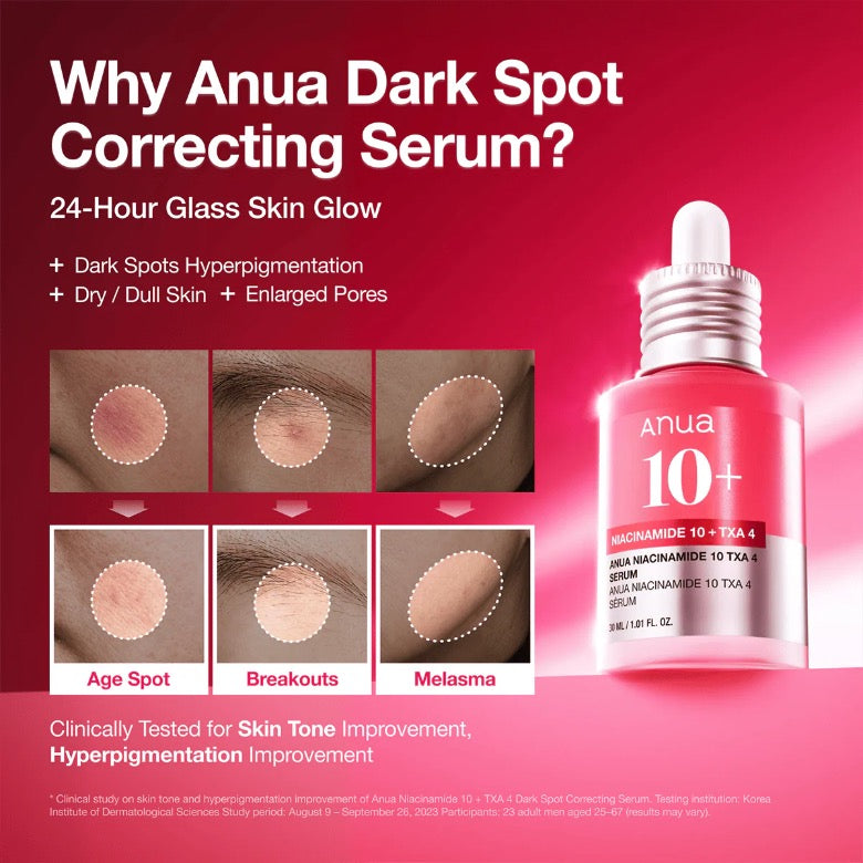Anua Niacinamide 10% + Tranexamin TXA Acid 4% Serum (30ml)
