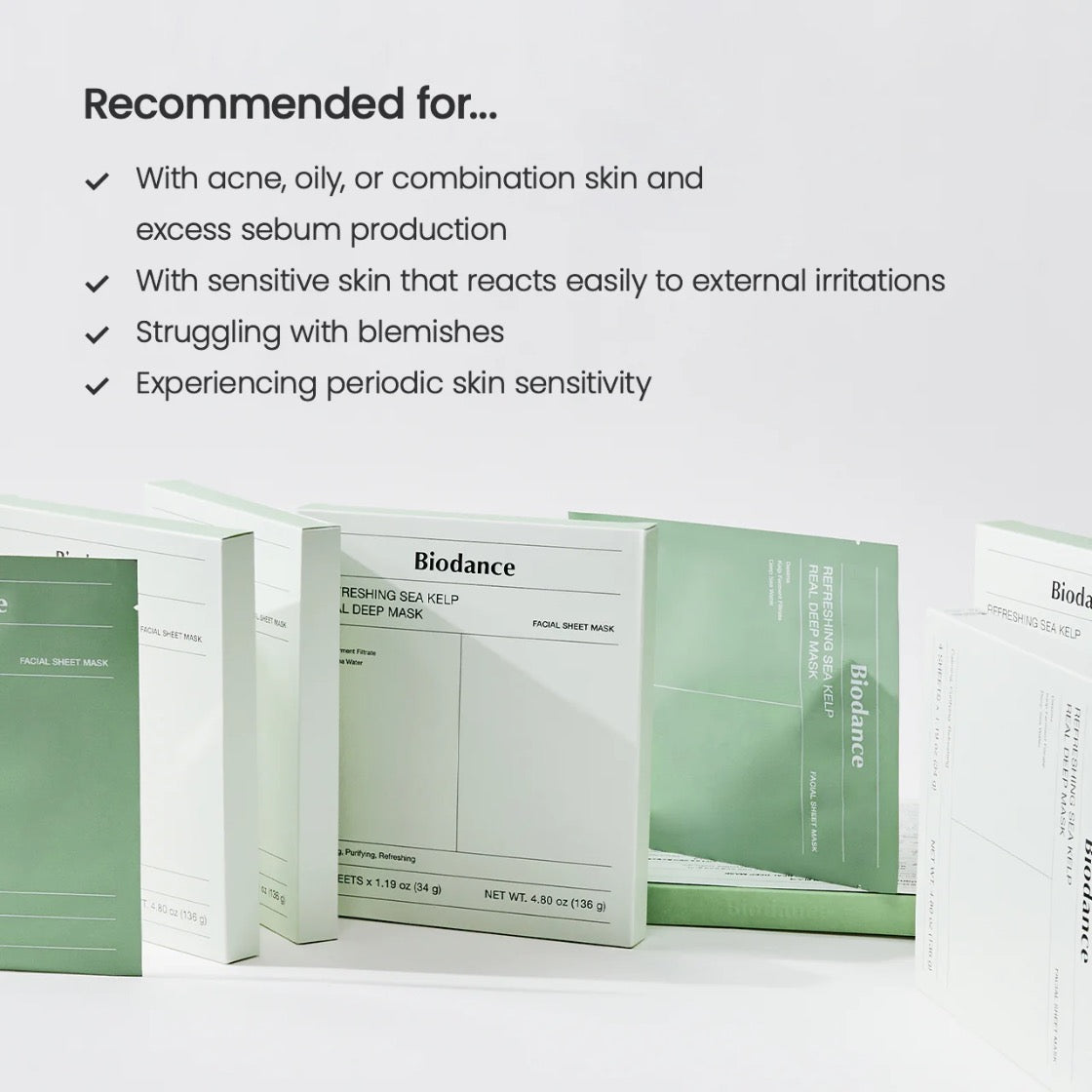 Biodance Refreshing Sea Kelp Real Deep Mask (34g x 4pcs)