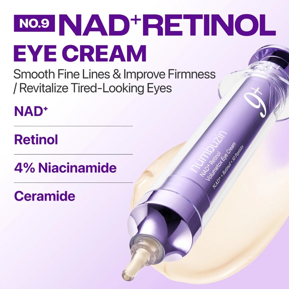 Numbuzin No.9 NAD+ Retinol Volumetox Eye Cream (10ml)